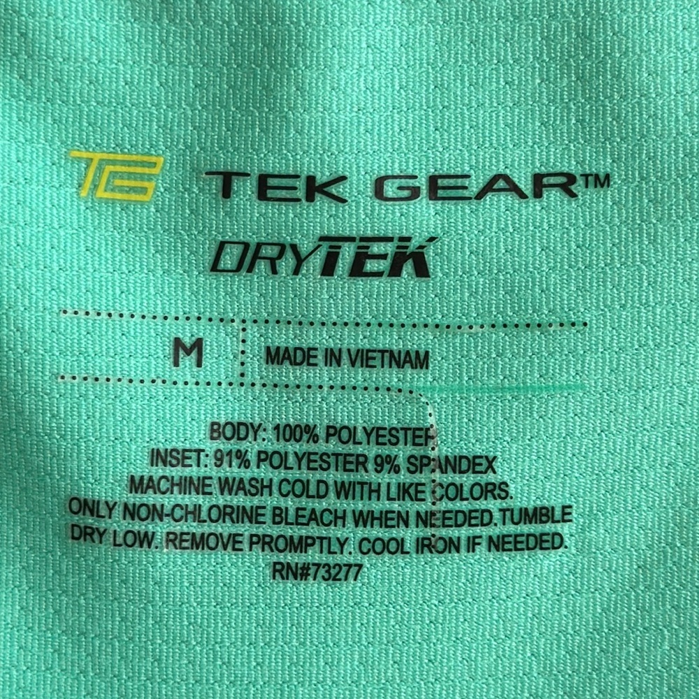 Tek Gear Drytek green and white athletic tank, size M - Picture 5 of 8